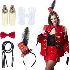 7751 7 Pcs Ringmaster Costume Accessoriess Including Circus
